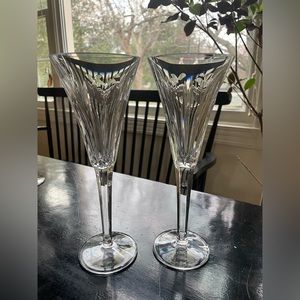 Waterford Crystal Millennium Toating Flutes, Set of Two